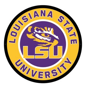 Evergreen Ultra-Thin Edgelight LED Wall Decor, Round, Louisiana State University- 23 x 23 Inches Made In USA - 1 of 4