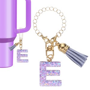 Unique Bargains Resin Lightweight Decorative Sparkling Purple Sequins Tumbler Cup Charm - 1 of 4