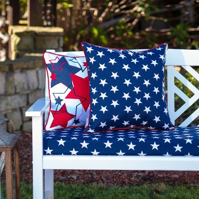 Macey Americana Navy and White Star Throw Pillow Set