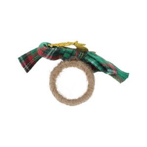 Unique Bargains Napkin Rings Fabric Red 1 Pc - 1 of 3