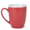 Elanze Designs Solid Color Red White Interior 16 ounce Matte Ceramic Mugs Matching Set of 4 - image 2 of 4