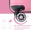 FURNIinspire Bag and Luggage Sets Stylish Hard Shell Suitcase Set 3 Piece Travel Luggage with Spinner Wheels for Family, Pink, 19.29"*11.42"*29.53" - 4 of 4