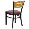 Emma and Oliver 2 Pack Slat Back Metal Restaurant Chair - 3 of 4