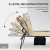 Maggift Patio Chaise Lounges, Portable Foldable Lounge Chair, Adjustable Angle Multifunctional Patio Lounge Chair, Beige, 74.4"*26.8"*14.2" - 2 of 4