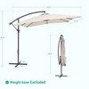 Sonkuki 8.2x8.2 FT Outdoor Hanging Umbrella Patio Offset W/t Cross Fade-resistant - 3 of 4