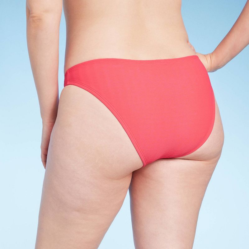 Women's Jacquard Cheeky Bikini Bottom - Shade & Shore™ Neon Pink, 6 of 7