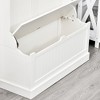 Akoasm 70.75 in. H 3-In-1 Entryway Coat Rack with Storage Bench & Four Hooks For Bedroom & Living Room-White - 2 of 4