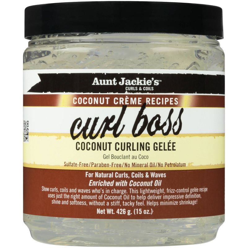 Aunt Jackie's Coconut Creme Recipes Curl Boss Coconut Curling Gelee - 15oz, 3 of 8