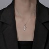 BEAFUP Sterling Silver Cross Pendant Necklace for Women, Minimalist Choker Chain,Tarnish-Resistant, Perfect for Daily Wear - 2 of 4