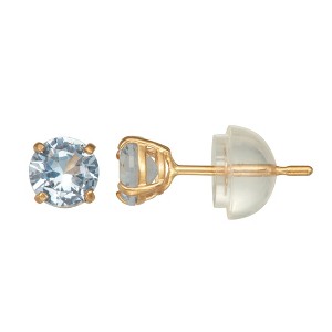 Junior Jewels 14K Yellow Gold Children's Gemstone Earrings - 1 of 2