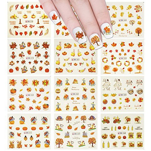 Wrapables 11 Sheets Thanksgiving Nail Art - image 1 of 4