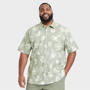Men's Short Sleeve Poplin Shirt - Goodfellow & Co™ Aqua Blue - 1 of 3