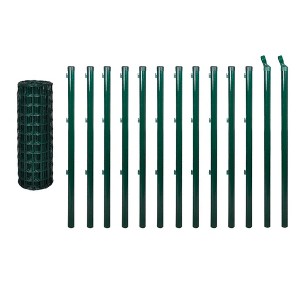 vidaXL Euro Fence Steel 82ftx3.3ft Green - 1 of 2