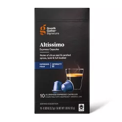 Signature Intenso Espresso Altissimo Pods Espresso Roast Coffee - 10ct - Good & Gather™