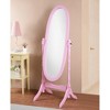 ALEXOUN 59.25 inches Wooden Floor Free Standing Mirror,Traditional Style Oval Dressing Cheval Mirror for Living Room Bedroom Cloakroom - 2 of 4