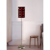 62" Modern Metal Floor Lamp with Spotted Cylindrical Shade Red/Black - Ore International - image 2 of 2