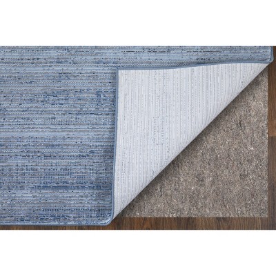 Deja Blue Flatwoven Viscose Cotton Area Rug 6'7" x 9'6"