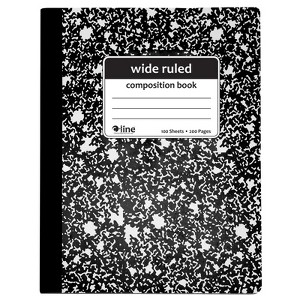 C-Line Composition Notebook, 100 Page, Wide Ruled, Black Marble (Pack of 10) - 1 of 1