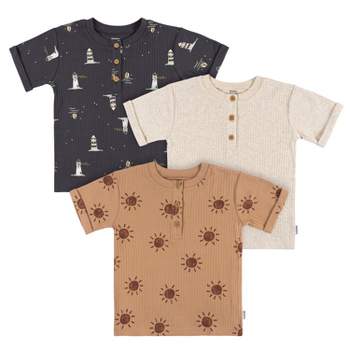 Gerber Toddler Boys' Henley T-shirts- 3-Pack