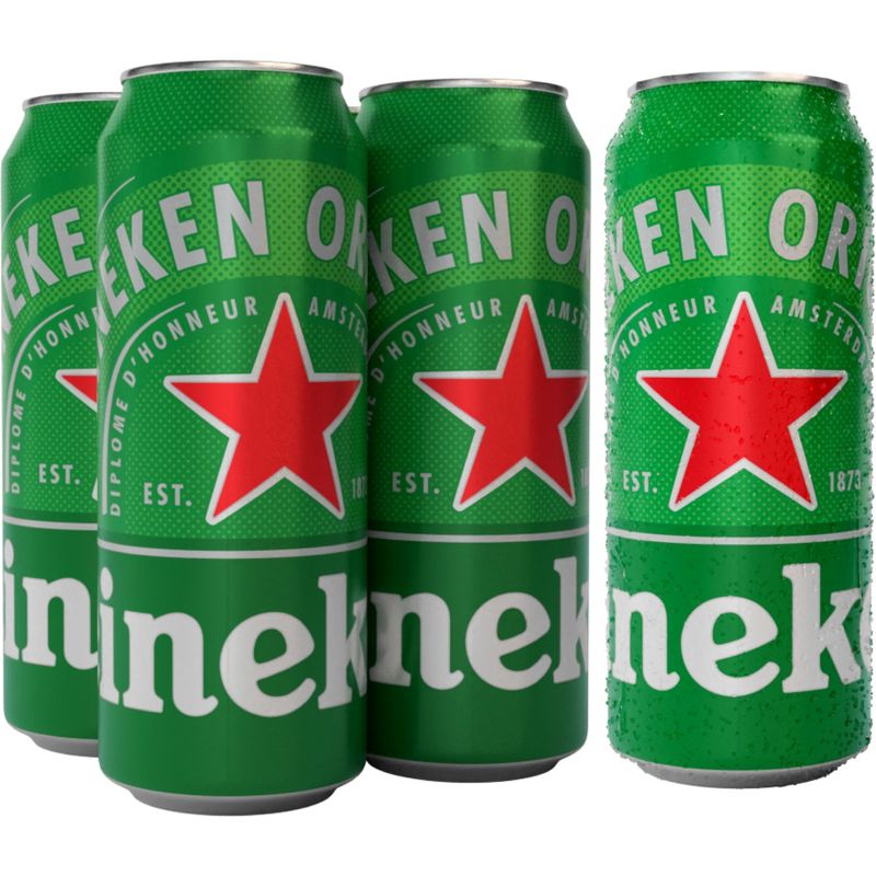 Heineken Original Lager  Beer - 4pk/16 fl oz Cans, 4 of 5