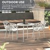 LeisureMod Devon 3-Piece Aluminum Patio Dining Set - Glass Top - Stackable Chairs - 3 of 4