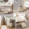 StorageBud Storage Ottoman for Bedroom End of Bed, Velvet Storage Bench, Large Storage Ottoman Bench, Entryway Bench with Storage - 4 of 4
