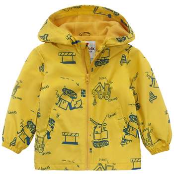 Rokka&Rolla Toddler Boys' Fleece Lined Full Zip Windbreaker Rain Jacket