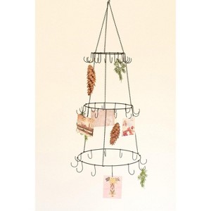 Three Layer Hanging Wire Ornament Tree – 43"Tall Set of 2 by Kalalou - 1 of 4