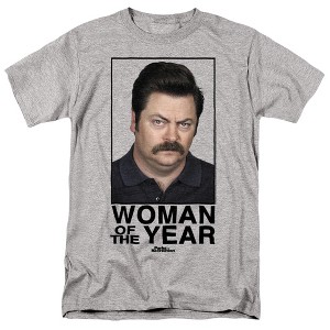 Men's Parks And Rec Woman Of The Year T-Shirt - 1 of 4