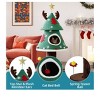 Balconera 47inch Christmas Cat Tree Cute Cat Tower with Teaser Toy Teaser Plaything for Indoor Use - 4 of 4