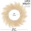 Luupatchy 26in Artificial Pampas Grass Wreath,for Home Boho Fall Decoration,Christmas Decor - 2 of 4