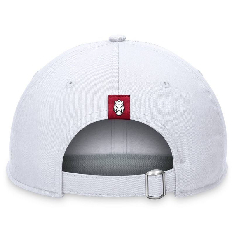 NCAA Arkansas Razorbacks Unstructured Washed Cotton Twill Hat - White, 4 of 5