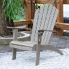 Cambridge Casual Sherwood Teak Weathered Outdoor Adirondack Chair with Cup Holder Gray: Weather-Resistant, 250lb Capacity - 2 of 4