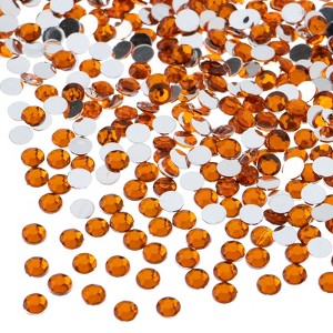 John Bead 2000-Piece 4mm (SS16) Orange Acrylic Round Flat Back Rhinestones - 1 of 4