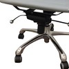 HomeRoots Gray and Silver Faux Leather Adjustable Height Swivel Rolling Office Chair - 4 of 4