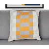 20" Navy Blue Check Throw Pillow With Embroidery - 2 of 4