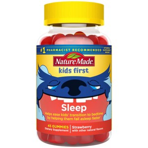 Nature Made Kids First Sleep, Kids Melatonin Gummies, 100% Drug Free Sleep Aid for Restful Sleep, 45 Count - 1 of 4