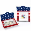 Big Dot of Happiness Stars & Stripes - Memorial Day, 4th of July & Labor Day USA Patriotic Independence Day Party Money & Gift Card Holders - Set of 8 - 2 of 4