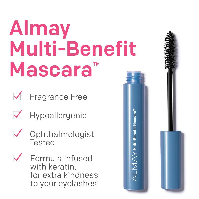 Almay Multi-Benefit Keratin Infused Waterproof Mascara - 0.24 fl oz, 4 of 13