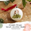 Royal Worcester Wrendale Designs Bauble, 2.6" Holiday Decoration Christmas Tree Ornament, Festive Bauble with Red Ribbon - 2 of 4