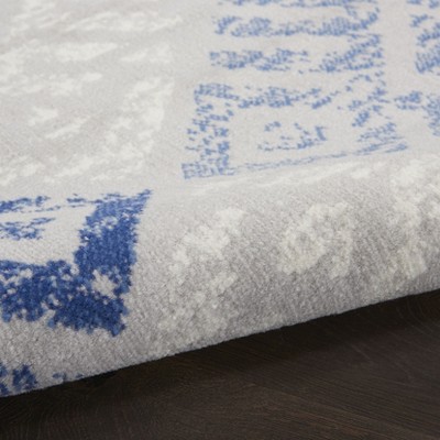 Elysian Gray Geometric 4' x 6' Synthetic Reversible Rug