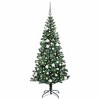 Artificial Pre-lit Christmas Tree Green 70.9" PVC and Metal - 3 of 4