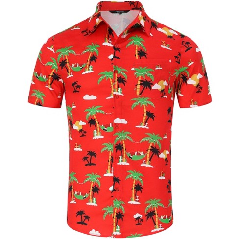 Men s Christmas Hawaiian Shirts Button Down Ugly X mas Christmas Vacation Long Sleeve Shirts Target