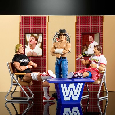 Детские фигурки WWE Elite Collection Piper's Pit Interview Action Figure Set - 3pk — фото 4