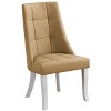 Kings Brand Furniture Milan Vinyl Upholstery Kitchen Dinette Dining Room Side Chairs, Set of 2, Yellow/White - 3 of 4