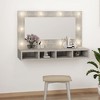 vidaXL Mirror Cabinet Concrete Gray Engineered wood, acrylic 35.4 in wide - 2 of 4