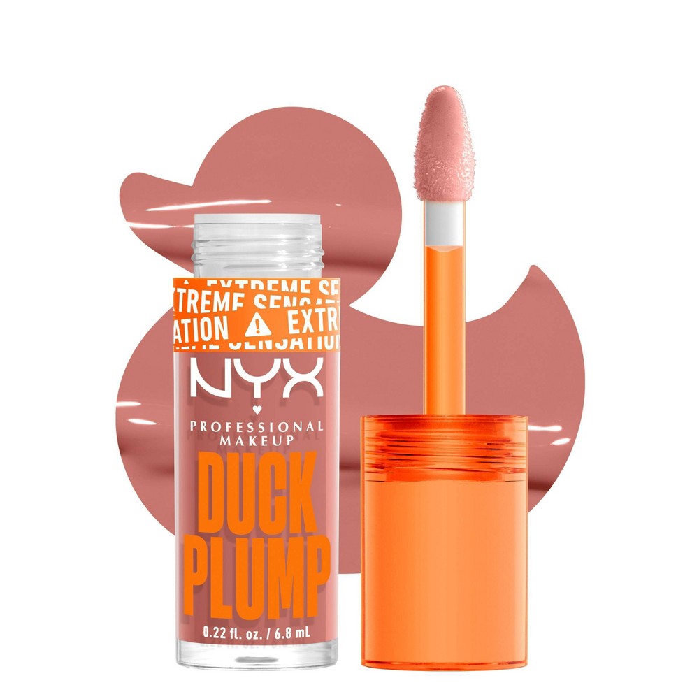 Photos - Lipstick & Lip Gloss NYX Professional Makeup Duck Plump High Pigment Plumping Lip Gloss - Bangin Bare - 0.23 fl oz 