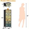 Aoibox Tall 6 Drawer Dresser Vintage Storage Organizer with Fabric Bins Metal Frame Wood Top for Bedroom Entryway - 3 of 4