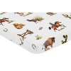Sweet Jojo Designs Boy Baby Fitted Mini Crib Sheet Country Western Taupe Brown and Cream - 2 of 4