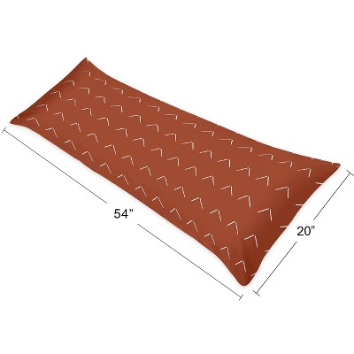 Orange and Ivory Diamond Tuft Microfiber Body Pillowcase